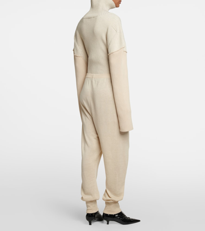Shop The Row Dalbero Linen And Silk Tapered Pants In Beige