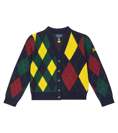 Shop Polo Ralph Lauren Argyle Wool Cardigan In Multicoloured