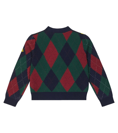 Shop Polo Ralph Lauren Argyle Wool Cardigan In Multicoloured