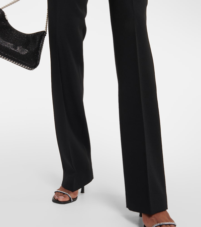 Stella Mccartney Chain-detail Wool Slim Pants In Black