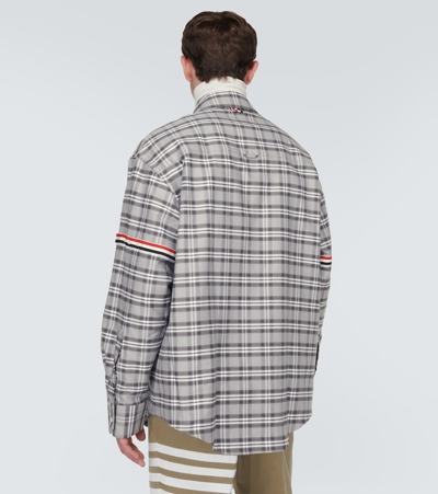 Shop Thom Browne Checked Cotton Shirt In Multicoloured