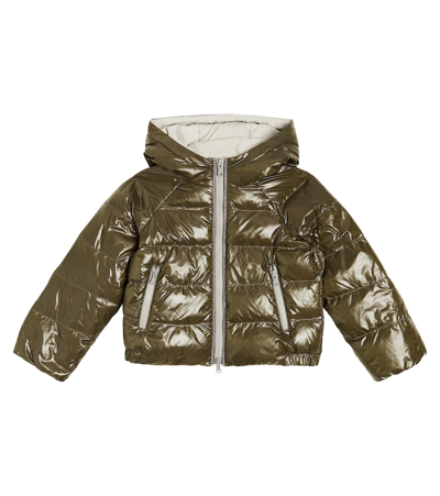 Shop Brunello Cucinelli Down Jacket In Green