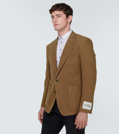 Shop Dolce & Gabbana Re-edition Cotton Blazer In Brown