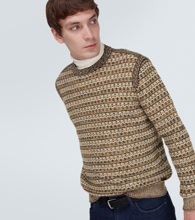 Shop Loro Piana Striped Cashmere Sweater In Multicoloured