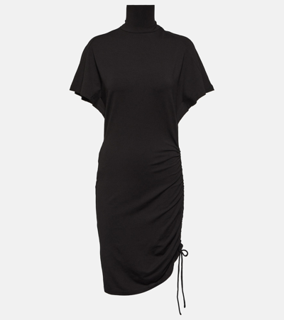 Shop Marant Etoile Lya Turtleneck Minidress In Black
