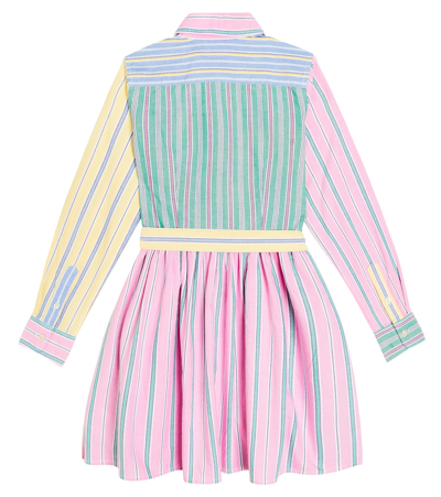 Shop Polo Ralph Lauren Louella Striped Cotton Dress In Multicoloured