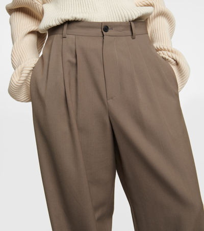 Shop The Row Rufos Twill Wide-leg Pants In Beige