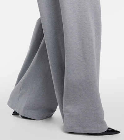 Shop Giuseppe Di Morabito Wide-leg Cotton Jersey Sweatpants In Grey