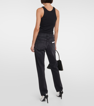 Shop Frame Straight Jeans In Black