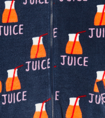 Jellymallow Printed Tech Fleece Jacket In Blue