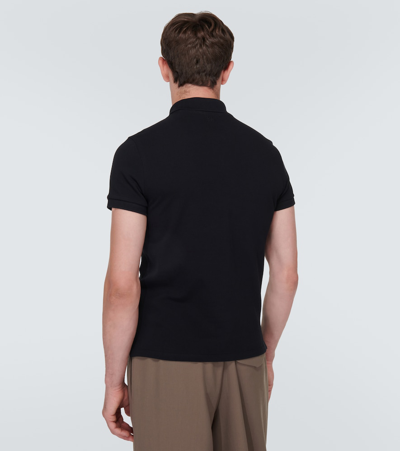 Ami Alexandre Mattiussi Ami Paris Black Ami De Coeur Polo Shirt In Black