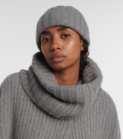 Shop Loro Piana Berretto Cashmere Beanie In Grey