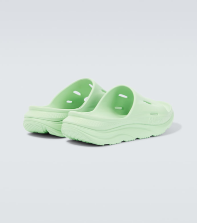 Shop Hoka One One Ora Recovery 3 Slides In Green