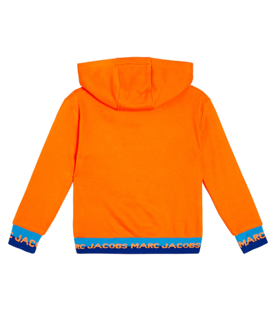 Shop Marc Jacobs Logo Cotton Jersey Hoodie In Orange