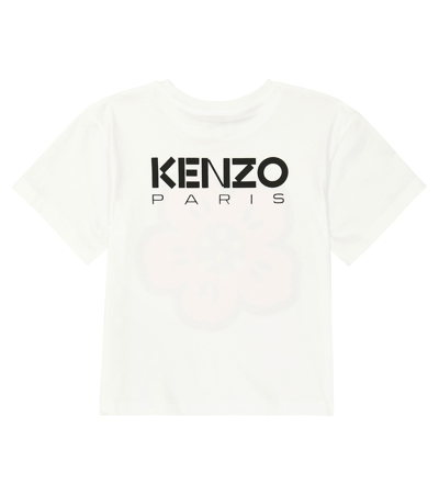 Shop Kenzo Printed Cotton Jersey T-shirt In White