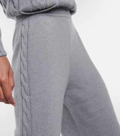 Shop Loro Piana Cashmere Wide-leg Pants In Grey