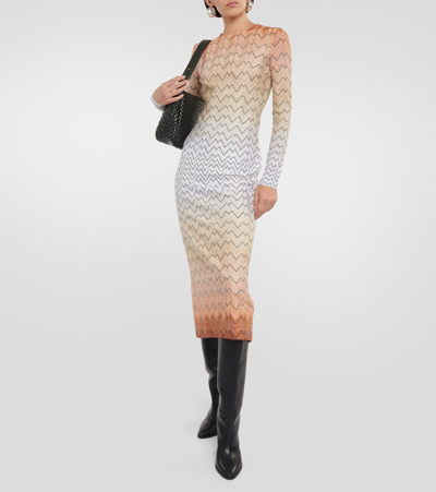 Missoni Zig Zag Midi Dress In Multicoloured
