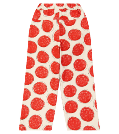 Jellymallow Red Dot Cotton Pants In Red