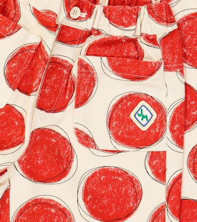 Jellymallow Red Dot Cotton Pants In Red