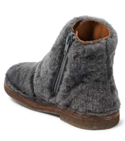 Pèpè Shearling Ankle Boots In Brown