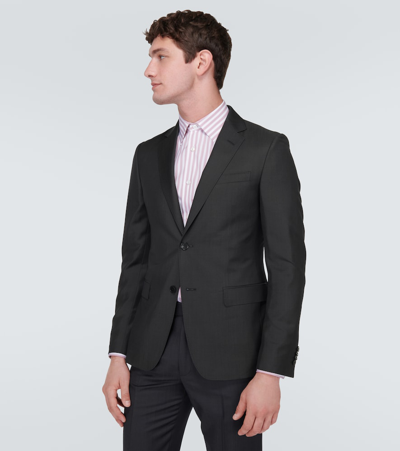 Shop Zegna Wool And Mohair Suit In Grey