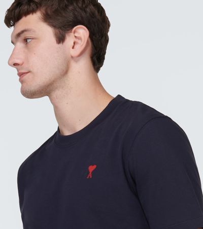 Ami Alexandre Mattiussi Ami Paris Ami Paris De Coeur Cotton T-shirt In Blue