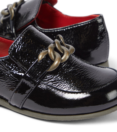 Shop Pèpè Patent Leather Loafers In Black