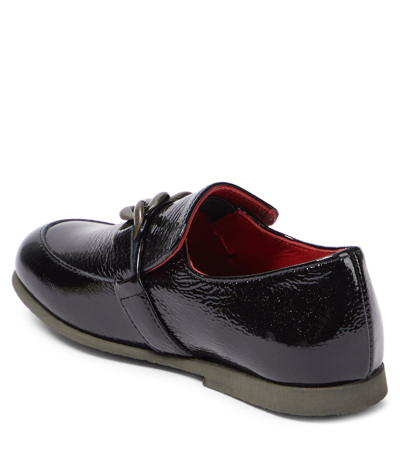 Shop Pèpè Patent Leather Loafers In Black