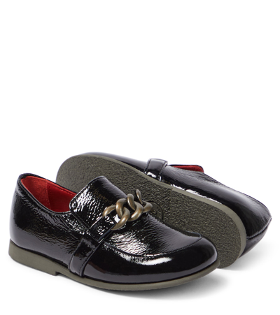 Shop Pèpè Patent Leather Loafers In Black