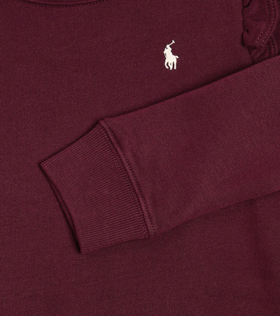 Polo Ralph Lauren Floral Cotton-blend Fleece Dress In Red