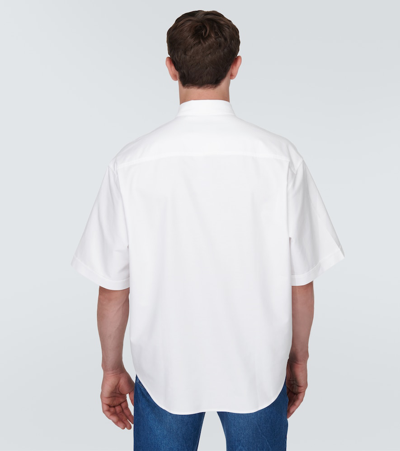 Ami Alexandre Mattiussi Ami Paris Chalk White Cotton Button Down Shirt In White