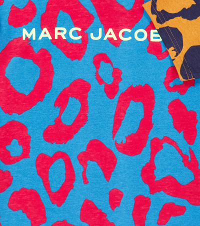 Shop Marc Jacobs Leopard-print Cotton T-shirt In Blue