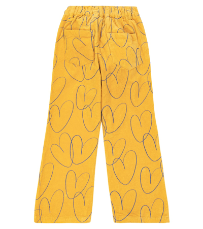 Jellymallow Heart Corduroy Pants In Yellow