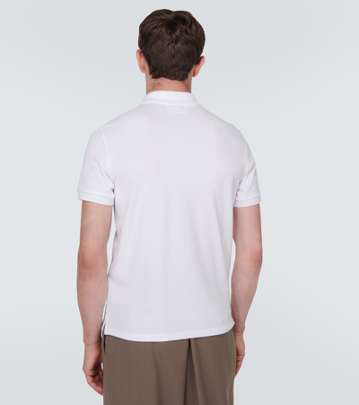 Ami Alexandre Mattiussi Organic Cotton Ami De Coeur Polo Shirt In White