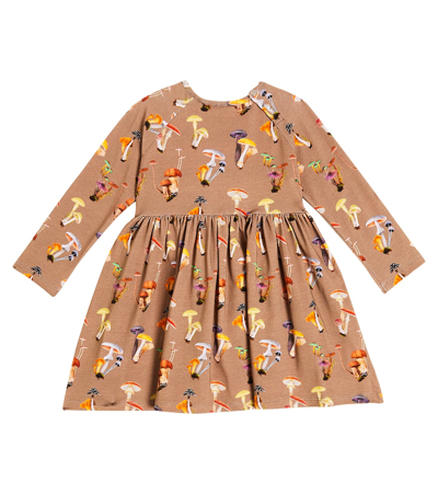 Molo Baby Charmaine Printed Cotton-blend Dress In Multicoloured