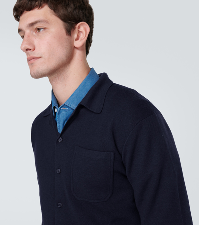 Shop Polo Ralph Lauren Wool Cardigan In Blue