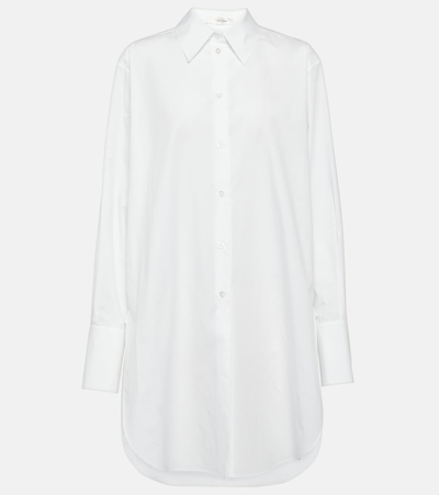 The Row Victoria Oversized Cotton Poplin Shirt In White