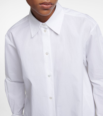 Shop The Row Astrea Oversized Cotton Poplin Shirt In White