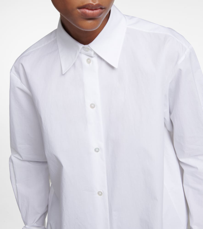 The Row Victoria Oversized Cotton Poplin Shirt In White