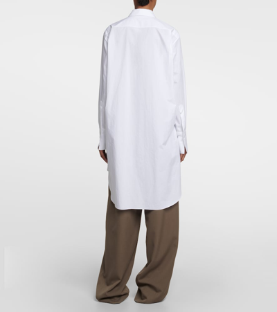 The Row Victoria Oversized Cotton Poplin Shirt In White