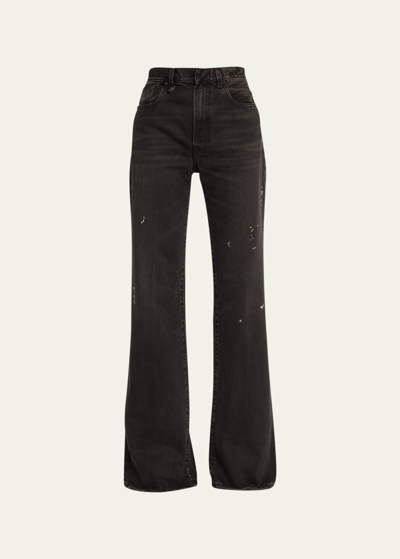 Shop R13 Jane Baggy Wide-leg Jeans In Vintage Boyd Blac
