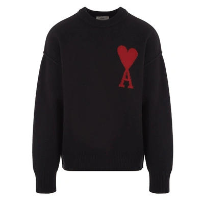 Shop Ami Alexandre Mattiussi Ami Paris Sweaters Black