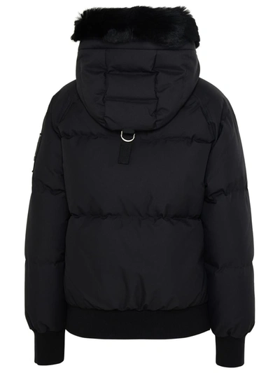 Moose Knuckles Bomber Cloud Shearling In Black