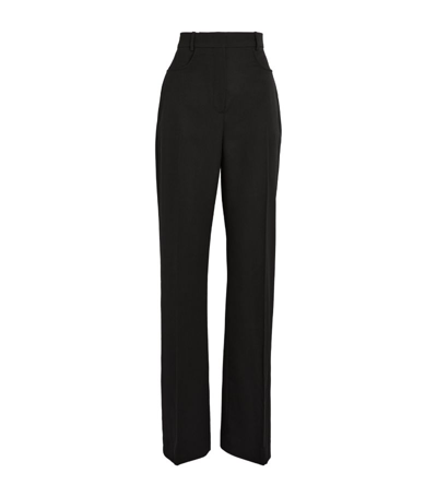 Shop Jacquemus Virgin Wool Wide-leg Trouser In Black