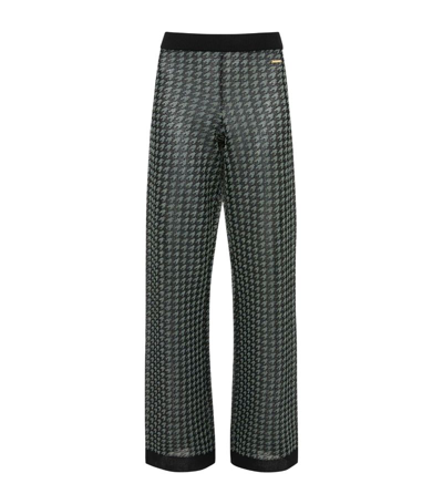 Shop Jw Anderson Jacquard Straight Trousers In Black