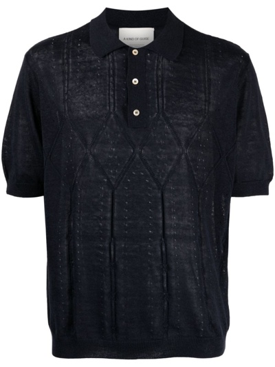 Shop A Kind Of Guise Ferrini Knitted Polo Shirt In Blue