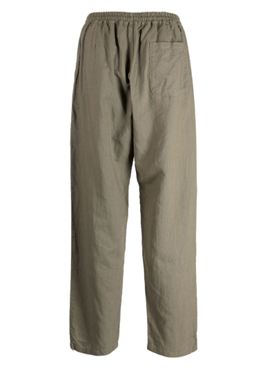 Shop A Kind Of Guise Banasa Chambray Straight-leg Trousers In Green