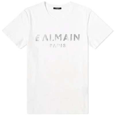 Shop Balmain T-shirts & Tops In White/silver