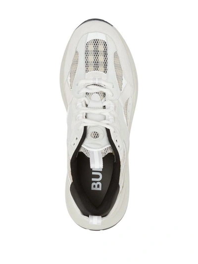 Shop Burberry Sneakers In Birc.brown