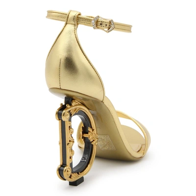 Shop Dolce & Gabbana Sandals In Oro Chiaro
